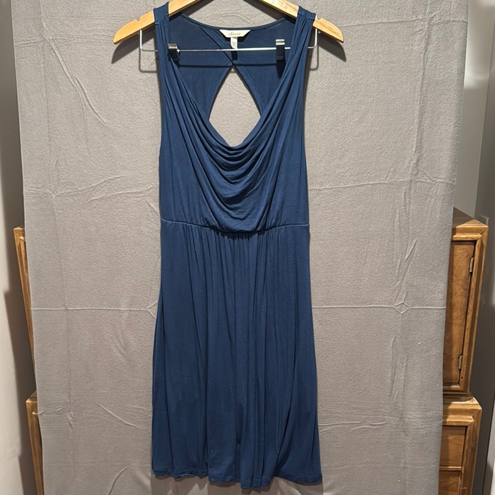 Soma Deep Blue Backless Dress